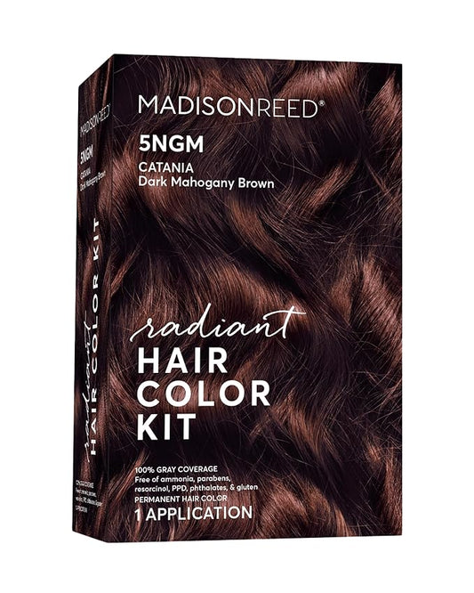 Madison Reed Radiant Hair Color Kit | 5NGM Dark Cinnamon Brown with Gold Mahogany Tones (Catania Brown) for 100% Gray Hair Coverage | Dimensional Permanent Hair Dye | PPD-Free & Ammonia-Free | 1 Pack