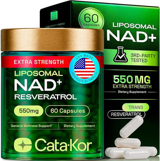Liposomal NAD+ Supplement with Resveratrol – NMN Supplement Alternative – Third-Party Tested – Advanced NAD Resveratrol