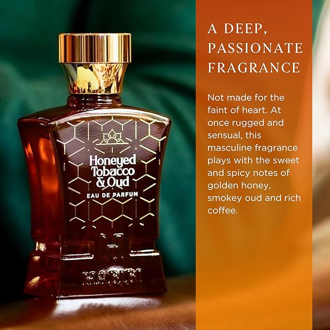 H HABIBI Honeyed Tobacco & Oud Perfume for Men – 2.5 oz (75ML) Long Lasting Arabian Cologne, Sensual Amber Woody Men Perfume, Luxury Fragrance Gift for Special Occasions