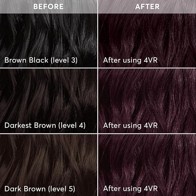Madison Reed Radiant Hair Color Kit | 4VR Darkest Cool Sangria (Volterra Amethyst) for 100% Gray Hair Coverage | Salon Quality Permanent Hair Dye | PPD-Free & Ammonia-Free | (Packaging Varies) 1 Pack