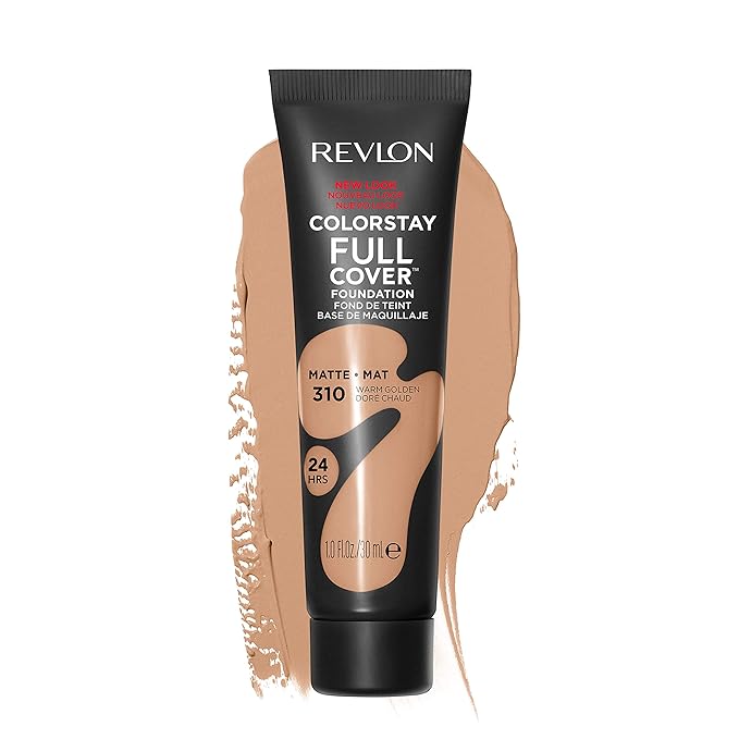 Revlon Liquid Foundation, ColorStay Face Makeup for Normal and Dry Skin, Longwear Full Coverage with Matte Finish, Oil Free, Warm Golden, 1.0 Fl Oz