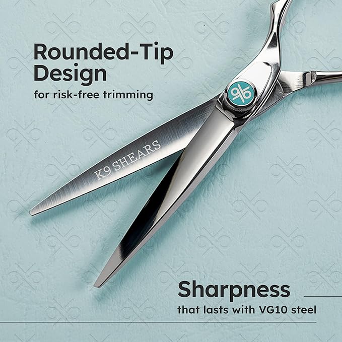6" Professional Hair Scissors – Barber Shears Made with Premium VG10 Steel, Lightweight, Razor-Sharp, Handcrafted with Ergonomic Handle and Convex Blade, Also Great for Home Use | K9 Shears