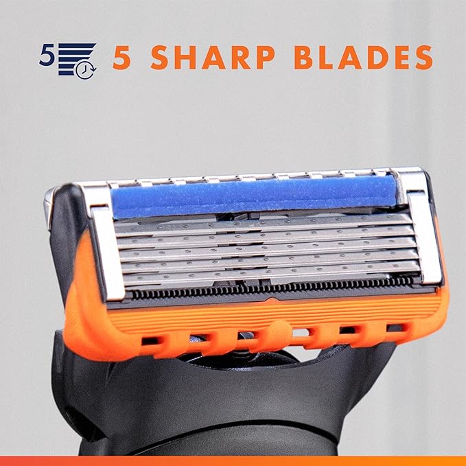 Gillette Fusion5 Power Razor Blades for Men, 5-Blade Razor Refills, 8 Count, Holiday Gifts for Men