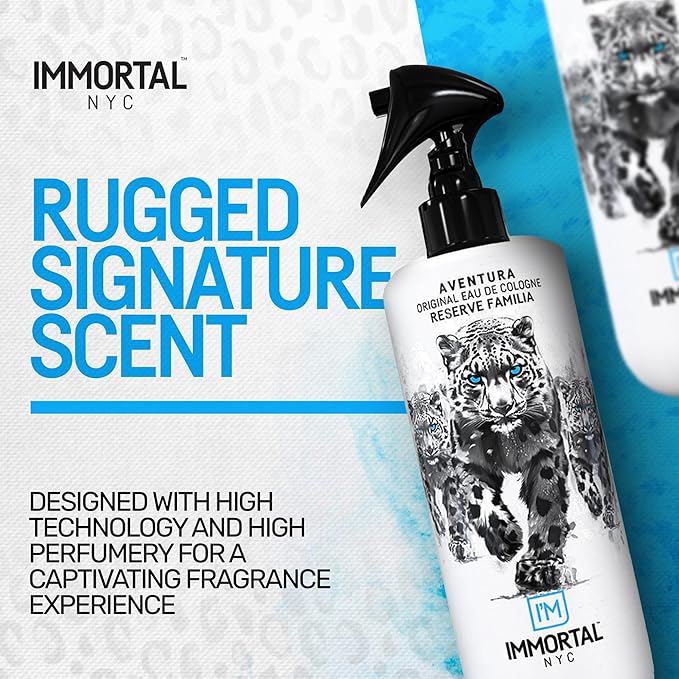 Immortal NYC Reserve Aventura, After Shave For Men, Body/Face 17 oz- Refreshes, Disinfects & Relieves Face and Skin- Fruity Woody Mens Cologne