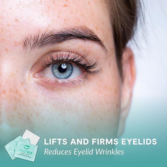 Eyelid Cleanser Wipes - 30 Single-Use Towelettes - Gentle, Hypoallergenic Eyelid Wipes for Soothing Itchy Eyes, Removing Debris & Eye Makeup, and More