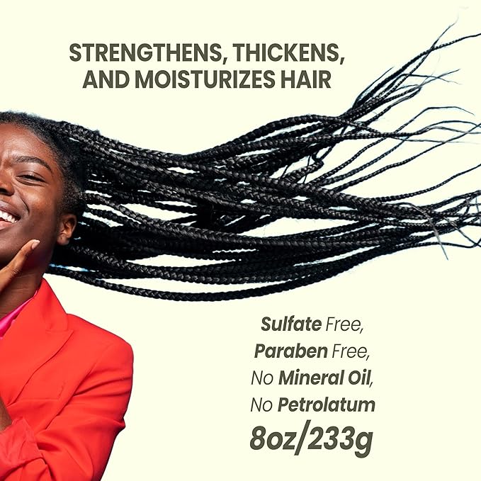 Jamaican Castor Oil Hair Thickener Treatment, Nourishing Extracts for Fast Hair Restoration, Shedding and Thinning Hair, Men and Women, Black