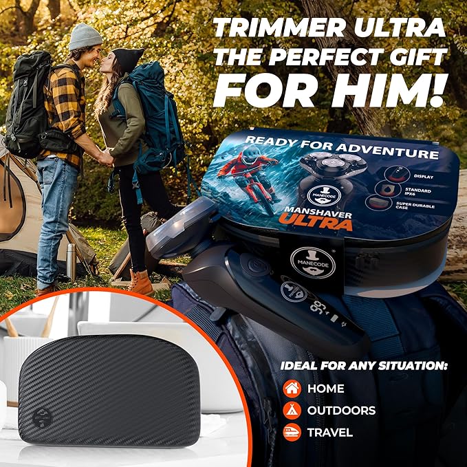 MANECODE® 7-in-1 Electric Razor for Men - Shaver with Floating 8 Contouring Technology® and IQ Cleaning Sensor®