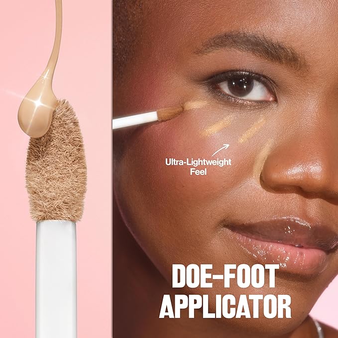 Revlon Glimmer Brightening Concealer, Liquid Under Eye Makeup, Made with Caffeine, Vitamin C, & Stevioside, 165, 0.3 fl oz