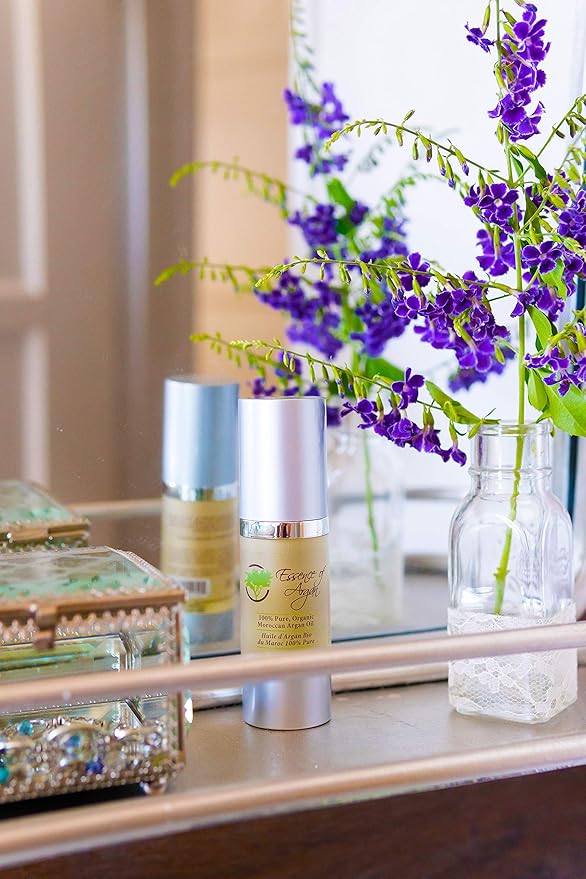 Essence Of Argan Moroccan Argan Oil for Hair, Skin & Nails - Natural Eco-Certified Cold Pressed Oil for Skin Moisturization - Non-Greasy Formula for Hair and Nail Growth - Pack of 3