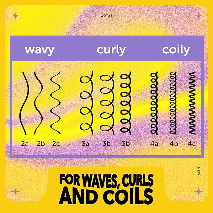 Got2b Curled Detangler, 7.5oz, for all curl types, wavy, curly & coily hair, helps to detangle your hair for easy slip