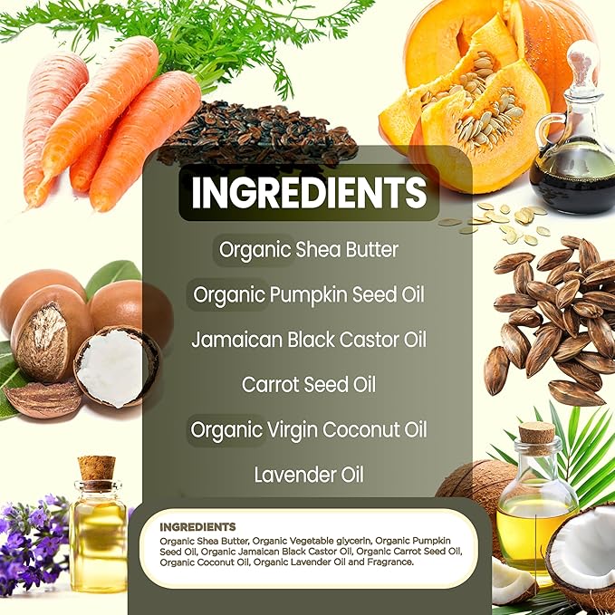 Jamaican Castor Oil Hair Thickener Treatment, Nourishing Extracts for Fast Hair Restoration, Shedding and Thinning Hair, Men and Women, Black