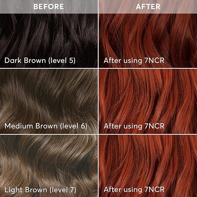 Madison Reed Radiant Hair Color Kit | 7NCR Light Copper Red (Vesuvius Red) for 100% Gray Hair Coverage | Dimensional Salon-Quality Permanent Hair Dye | PPD-Free & Ammonia-Free | 1 Pack