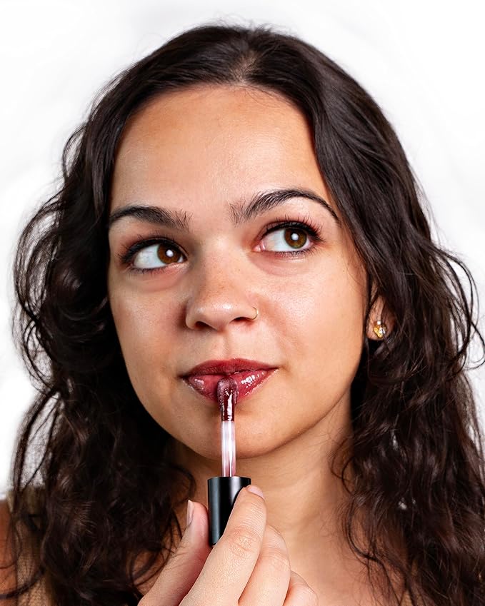 | Handmade, Vegan, Moisturizing Lip Gloss, Non-Sticky Lip Gloss (Merlot)