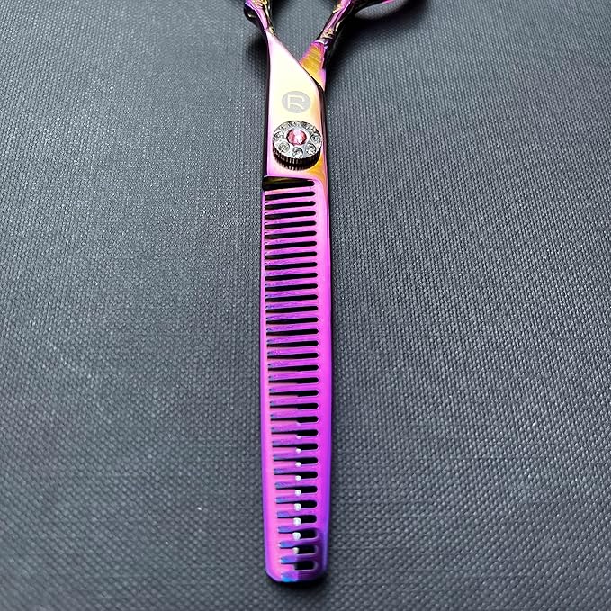Saki Shears Kohana Thinning Shears for Professionals - Pink - Japanese Steel 440C - Pink Texturizing Scissors for Hairdressers